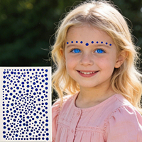 Autocollants pour le visage en acrylique, mignons et décoratifs, pour enfants et adultes, utilisation quotidienne, kit de peinture faciale pour fêtes