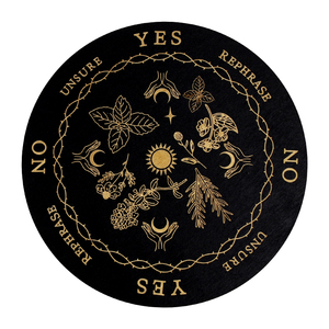 Planche Ouija en bois Tailai - Planche de divination ronde avec alphabet et chiffres, design boule de cristal pour femmes, pour rituels spirituels Wicca - Product Image 5