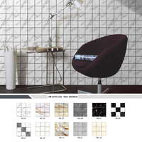 Étanche Peel Stick Métallique Carrelage Mural Moderne Géométrique En Aluminium Dosseret pour Cuisine Salle De Bains Maison Bar Intérieur Décor