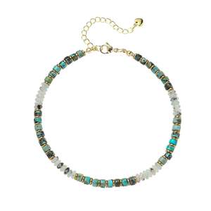 महिलाओं के लिए प्राकृतिक पत्थर की बिकी हुई टखने के कंगन के टखने के ब्रेसलेट पैर के गहने - Product Image 4