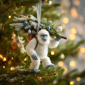 Bigfoot Christmas Ornament PVC Mini Figure Hanging Festival Decoration <b>Tree</b> Ornament - Product Image 3