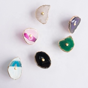 YZ1341 Dyed Colourful Agate Slices <strong>Knobs</strong>, Agate <strong>Knob</strong> for <strong>Drawer</strong> and Cabinet - Product Image 4