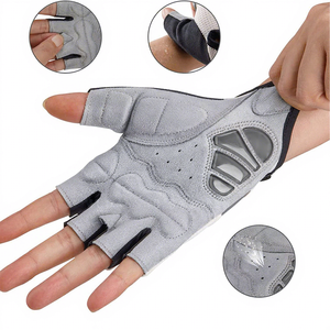 Mudassar Sports Half <b>Finger</b> Cycling Gloves Breathable Mesh Non-Slip Hook Loop Closure Unisex Racing Outdoor Sports Universal - Product Image 3