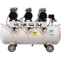 Compresseur d'air sans huile Juba Hurricane 600WX3 80L 1800W de type piston pour le travail du bois, la peinture et l'usage domestique