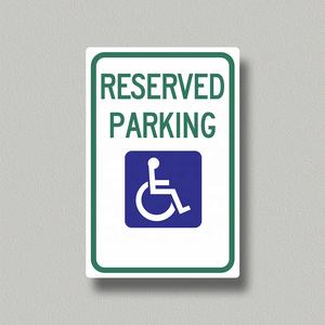 لافتة مخصصة لركن السيارات المخصصة لذوي الاحتياجات الخاصة وفقًا لمعايير ADA، لوحة إشارات مرورية من الألومنيوم - Product Image 1