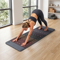 Tapis de luminothérapie LED à 6 bobines PEMF 3-64Hz 660nm & 850nm avec pierres de cristal pour le corps entier et thérapie par lumière rouge