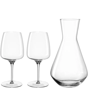 Set di 3 bicchieri da vino con decanter per servire vino rosso e bianco - Product Image 1
