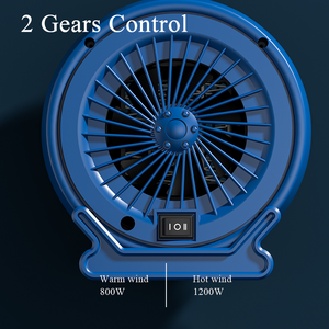 พัดลมฮีตเตอร์แบบพกพา 1200W, เครื่องทำความร้อนเซรามิก PTC สำหรับใช้ในบ้าน OEM/ODM, โรงงานผลิตเครื่องทำความร้อนไฟฟ้าสำหรับใช้ในบ้าน - Product Image 6