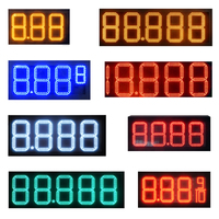 Panneau de prix numérique imperméable personnalisé de haute qualité de 24 pouces pour l'extérieur, panneau de prix de gaz LED à haute luminosité