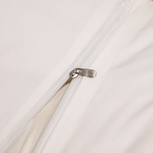 Parure de lit 4 pièces en satin de coton égyptien de luxe, couleur unie, housse de couette blanche, taies d'<span class=keywords><strong>oreiller</strong></span> - Product Image 3
