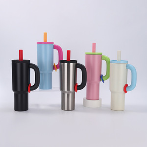 Stainless Steel Insulated Tumbler 304 <b>Large</b> Capacity With Handle Straw Portable Travel <b>Mug</b> Cold Storage Cup - Product Image 1