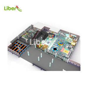 Gran Parque de Aventuras Interior de Estilo Moderno y Funcional para Niños, con Zona de Juegos Suave, Trampolín y Circuito Ninja - Product Image 3