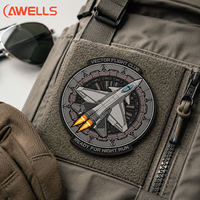 Patch en PVC souple moulé de précision 0,2 mm, badge aéronautique multicouche haute définition toutes saisons pour équipement professionnel AWELLS