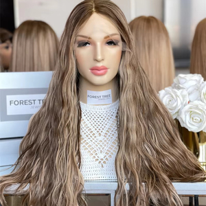 Meilleure vente en gros de cheveux humains bouclés de couleur slave 2025 perruque juive de luxe timide cheveux humains longs - Product Image 1