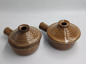 Olla de cerámica esmaltada multicolor personalizada de gran venta, apta <span class=keywords><strong>para</strong></span> cocinas de inducción, con mango largo, de gres, OEM - Product Image 4