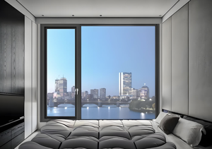 Porte en verre insonorisée en alliage d'aluminium moderne pour hôtel et villa, isolation thermique, économie d'énergie, <span class=keywords><strong>quincaillerie</strong></span> <span class=keywords><strong>ROTO</strong></span> Allemagne - Product Image 4