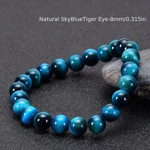 Silple 10MM Haute Qualité Naturel Oeil De Tigre Pierre Bracelet 3A Grade Bleu Oeil De Tigre Pierre Personnalité Bracelet Fait Main - Product Image 6