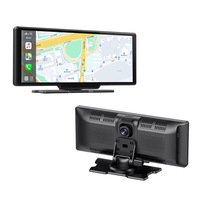 Nueva Cámara para Coche de 10.26 Pulgadas con Doble Lente 1080P, Cámara Trasera 4K, Carplay Inalámbrico, Estéreo Portátil para el Tablero, Grabadora de Video para Android Auto