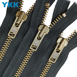 <span class=keywords><strong>YKK</strong></span> 5 #<span class=keywords><strong>8</strong></span> # Bronze Puller Zipper Open-end/Two-way pour Sport Wear & Jacket - Product Image 1