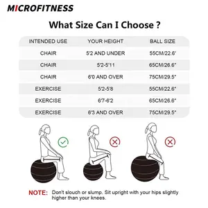 Bola de equilíbrio de estabilidade impressa por atacado personalizada para fitness