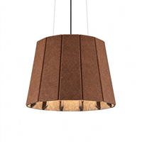 Abat-jour acoustique en forme de cloche côtelée, en feutre de polyester moulé, riveté, absorbant le son, fabrication OEM