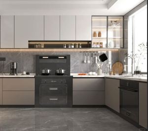 Gabinetes de Cocina de Madera de Estilo Moderno, Correderas para Cajones, Uso en Villas, Alta Calidad, Personalizados, Garantía de 5 Años de Marca, Venta al por Mayor - Product Image 1