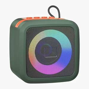 Caixa de Som Portátil Mini Subwoofer para Esportes ao Ar Livre com Luz Ambiente RGB Microfone Cartão TF para Casa e <span class=keywords><strong>Desktop</strong></span> - Product Image 5