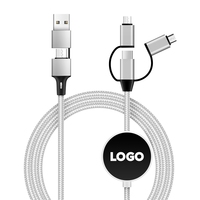 Cable de Carga 6 en 1 con Logotipo Personalizado Iluminado, Cable de Carga Multi USB con Logotipo Luminoso para Regalos Promocionales