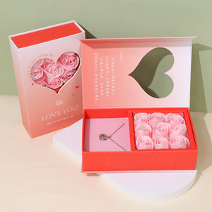 Caja de Embalaje de Joyería de Papel Rectangular, Caja de Almacenamiento para el Día de San Valentín para Pendientes, Collar, Pulsera, Caja de Regalo Moderna y Elegante - Product Image 4