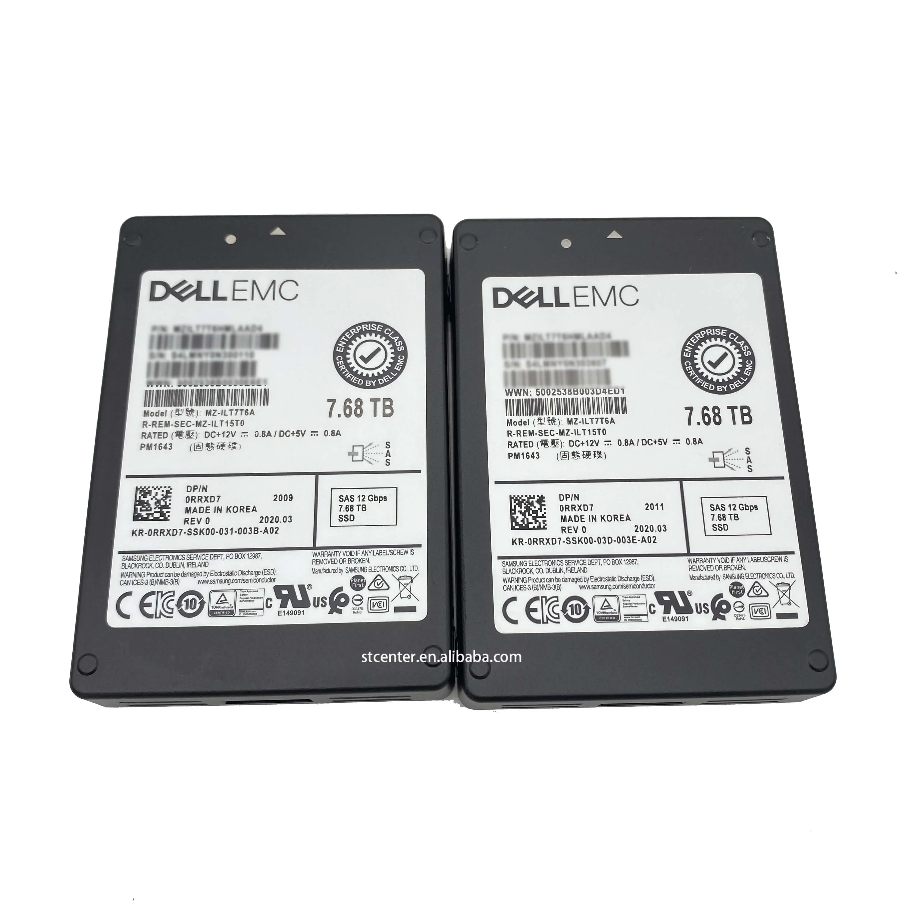 100% tout nouveau disque dur original Dell ssd sas 15.36T 7.68 to serveur ssd