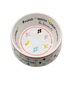 Mangkuk Hewan Peliharaan ZHONGYA Model Baru dari Melamin Anti Jatuh, Mangkuk Kucing Trendi, Mangkuk Praktis Bulat untuk Anjing dan Anak Anjing - Product Image 3