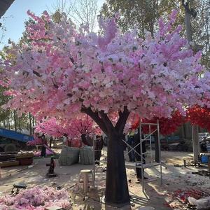 עץ פרחי משי גדול, עץ פרחי דובדבן מלאכותי, צמח פריחה מלאכותי גדול, עצי פריחה לחתונה, עץ דובדבן - Product Image 5