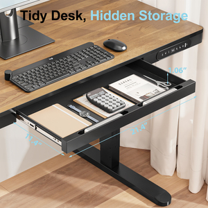 Escritorio Eléctrico Moderno <span class=keywords><strong>de</strong></span> 48 Pulgadas con Cajón, Altura Ajustable, Gestión <span class=keywords><strong>de</strong></span> Cables, Carga Inalámbrica, Puerto USB, Motor Silencioso para el Hogar - Product Image 5