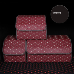 <span class=keywords><strong>FLYFIT</strong></span>-caja de almacenamiento Universal plegable de cuero, compartimentos plegables para maletero de coche, organizador de maletero, organizador de coche, 2022 - Product Image 4