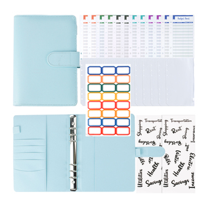 Cubierta de carpeta con cremallera Sobres de efectivo Sistema de presupuesto Carpeta <span class=keywords><strong>Carnet</strong></span> Classeur Carpeta de presupuesto Diseñador A5 A6 Regalo de cuero YS 2,0 Mm - Product Image 1