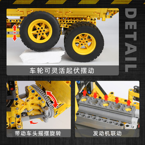 قالب King-s طوب سيارة تقني 6X 6 ألعاب تطبيق RC مجموعة كتل MOC شاحن لبنات البناء - Product Image 4