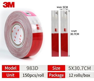 <span class=keywords><strong>เทป</strong></span>สะท้อนแสง <span class=keywords><strong>3M</strong></span> รุ่น 983D สำหรับรถบรรทุก สีขาว/แดง ความเข้มสูงเพื่อความปลอดภัยของยานพาหนะ ขนาด 50 มม. x 45.72 ม. - Product Image 3
