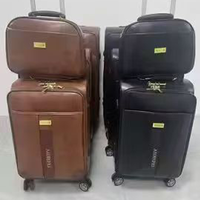 Ensemble de 3 Valises en Cuir PU 20/24/28 Pouces à 4 Roues Bagage de Voyage