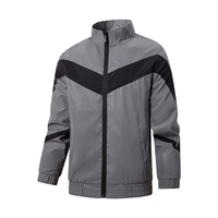 Veste à capuche réfléchissante personnalisée à blocs de couleur, style coréen, coupe ample streetwear, marque privée, OEM clé en main, 7 tailles disponibles