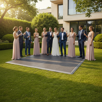Plancher de danse portable moderne en PVC personnalisable avec design antidérapant à emboîtement JIE KA DF1 465mm*465mm*18mm pour événements de mariage