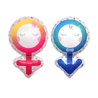 Ballons en aluminium épais imprimés en sérigraphie en forme de dessin animé pour fête de révélation du sexe (décorations gonflables pour enfants CE)