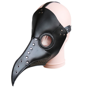 Masque de docteur de la peste à bec de oiseau, taille unique, noir, accessoire de costume pour Halloween et fêtes costumées - Product Image 2