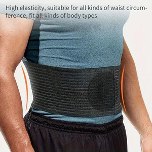 Algodão preto Hérnia Protetora Suporte Cinto Almofada de Compressão Ajustável Umbilical Hérnias Inguinais Respirável Baixo Perfil Dor - Product Image 5