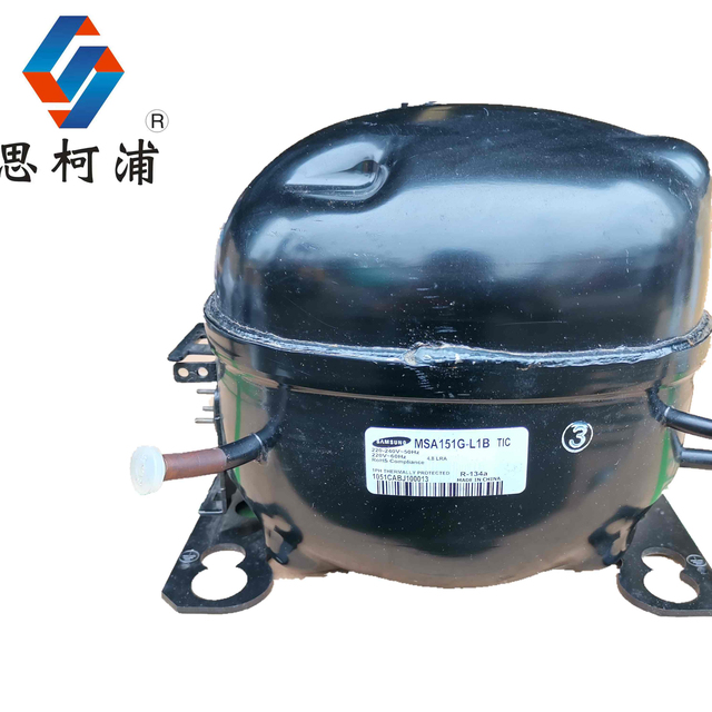 Samsung Refrigerator Compressor Msa161h-L1A HSH Msa151g-L1B T1C R134a Durable Copper Material Black 1 Year Warranty 7kg