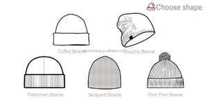 Gorro de Punto de Felpa a Rayas Rojas y Blancas de Viaje Común Personalizado HKZB, Gorro Cálido a Prueba de Frío - Product Image 2