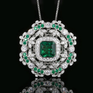 Ciondolo <span class=keywords><strong>di</strong></span> lusso a forma <span class=keywords><strong>di</strong></span> fiore Nano <span class=keywords><strong>di</strong></span> colore rosso <span class=keywords><strong>sangue</strong></span> e verde <span class=keywords><strong>di</strong></span> alta qualità per gioielli alla moda - Product Image 6