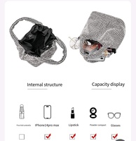 Sac seau de luxe pour enfants orné de diamants étincelants, sac à main haut de gamme pour propriétaires de boutiques
