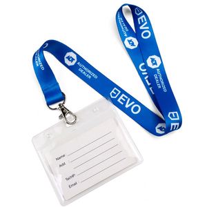 Custom Personalized Adjustable Neck Strap with logo Printing Promotional Nylon <b>Polyester</b> Badge <b>Lanyard</b> Id Card Holder - Product Image 1