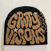 Nuevo Gorro de Punto con Letras GR, Estilo Europeo-Americano, para Clima Frío, de Acrílico, para Hombre, Otoño-Invierno