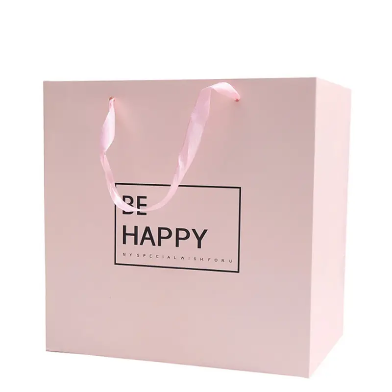 Sacchetto del regalo di carta boutique di lusso all'ingrosso personalizzato shopping bag di moda